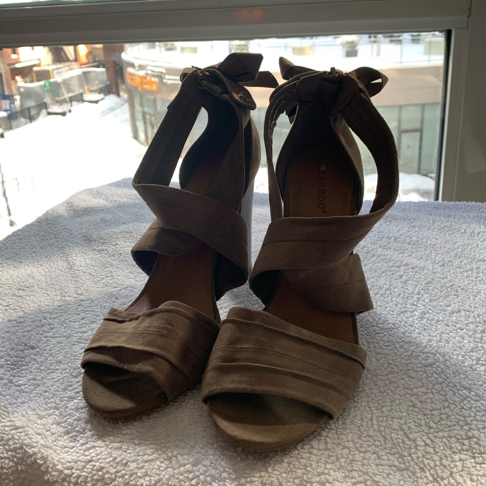 (FWP) Women's Heeled Sandals - sand/beige/tan